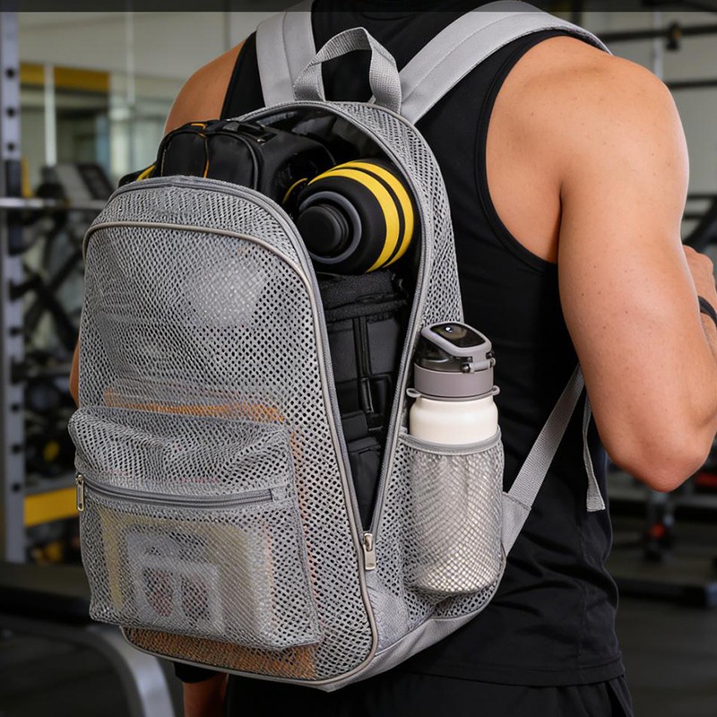Travel Packing Accessories - Mochila de malla transpirable, bolsa deportiva