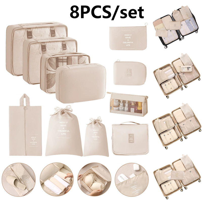 Travel Accessories Packing Cubes - Juego de 8 Cubos de Embalaje
