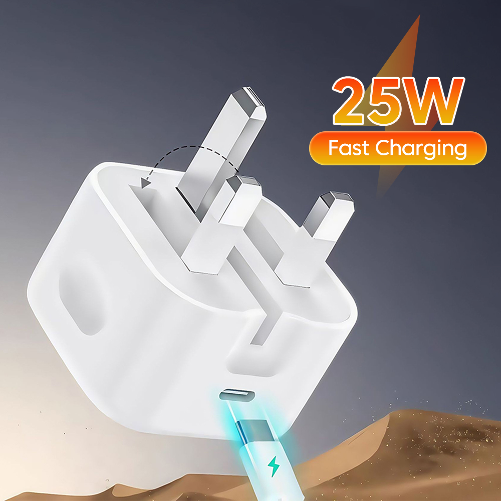 Travel Accessories Iphone - Cargador Estándar Británico de 25W, Carga