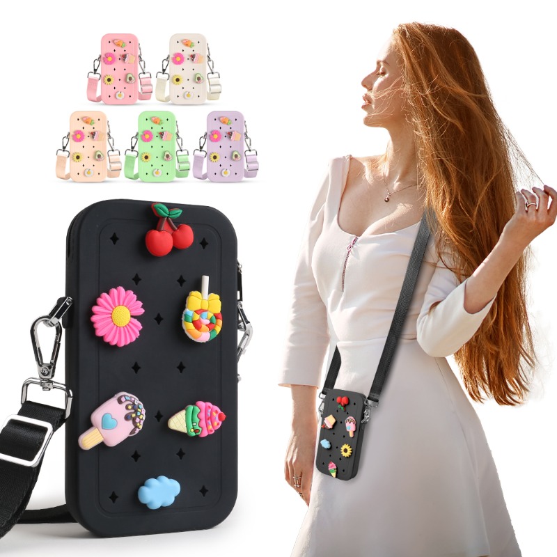 Travel Accessories Organizer Bag - Bolso Bandolera Multifuncional de Silicona, Impermeable,