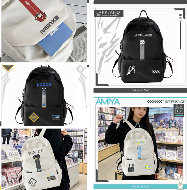 Travel Accessories Present - Mochila de dibujos animados Game Arknights,