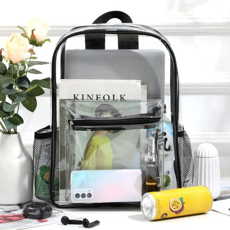 Travel Packing Accessories - Mochila Deportiva de PVC Transparente para