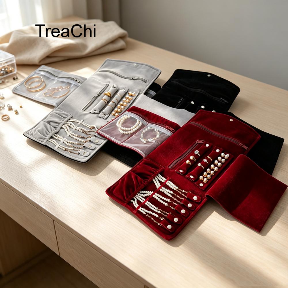 Travel Jewellery & Accessories Organiser - Estuche Enrollable Portátil y Plegable de