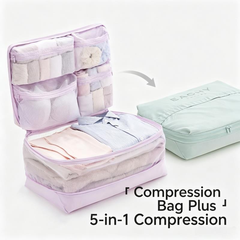 Travel Accessories Packing Cubes - Cubos de Compresión para Empacar, Organizador