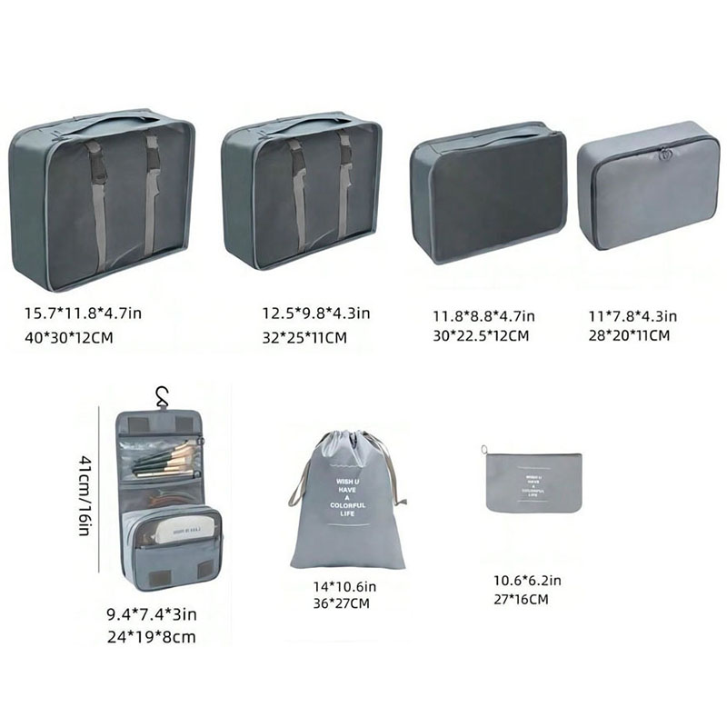 Juego de Organizadores de Viaj - Travel Accessories Packing Cubes reseña y precio