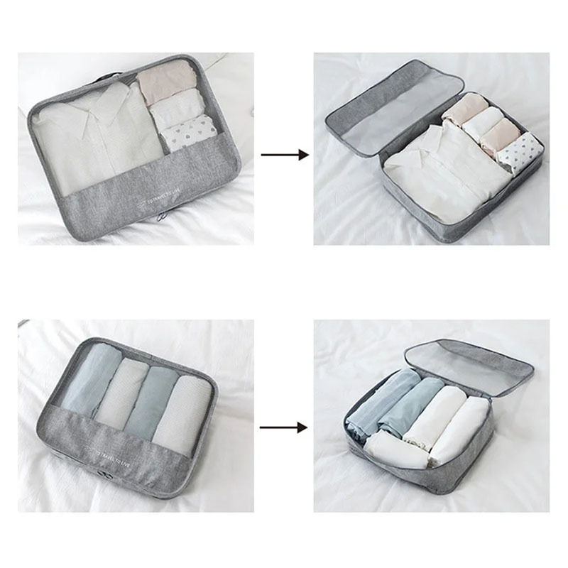 Juego de 7 cubos organizadores - Travel Accessories Packing Cubes reseña y precio