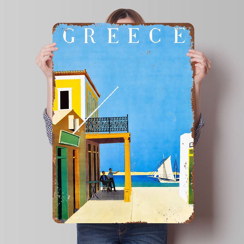 Póster Metálico de Viaje a Gre - Travel Accessories Greece reseña y precio
