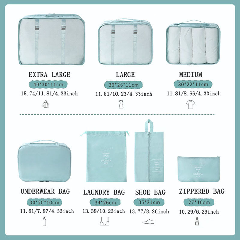 Juego de 7 Cubos de Embalaje p - Travel Accessories Packing Cubes reseña y precio