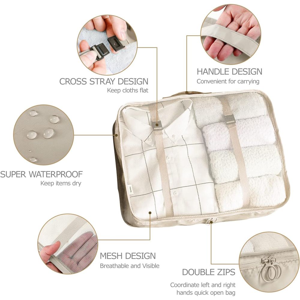 Juego de Organizadores de Male - Travel Accessories Packing Cubes reseña y precio