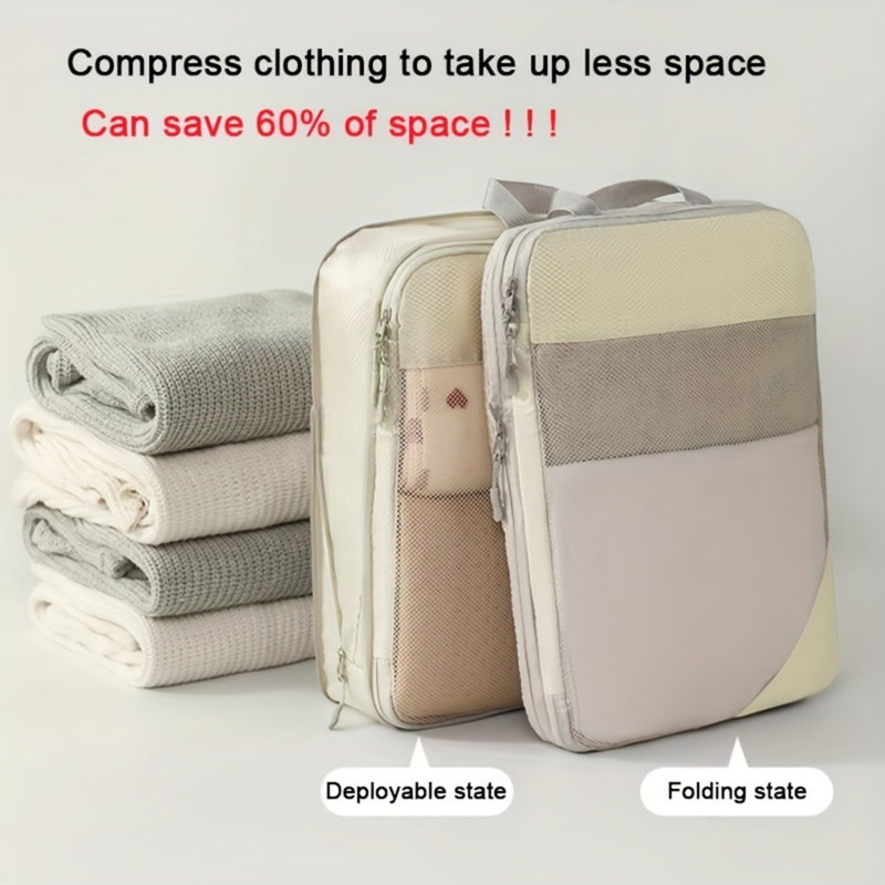 Juego de 5 Cubos de Compresión - Travel Accessories Packing Cubes reseña y precio